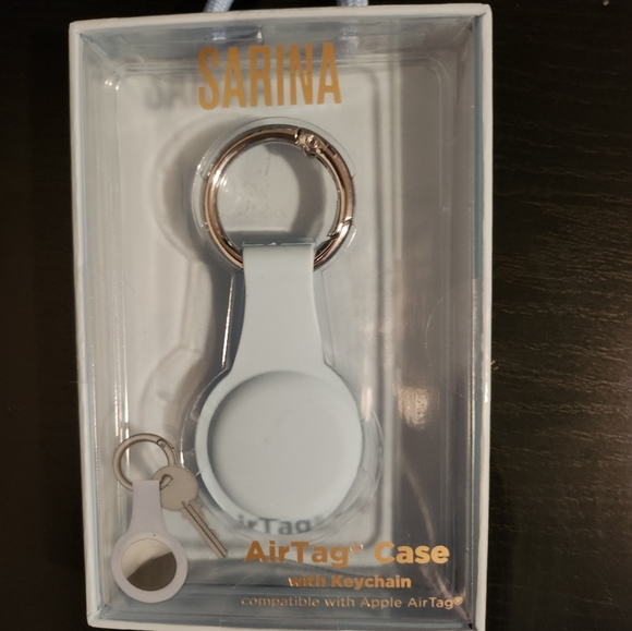 Apple Air Tag Case w/Keychain Blue - Picture 7 of 7